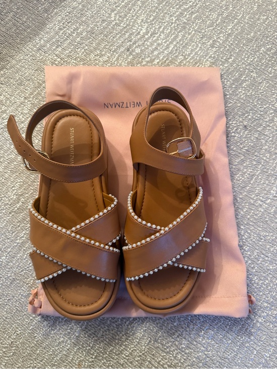Stuart Weitzman Shoes - Stuart Weitzman Sandals with Pearl Trim